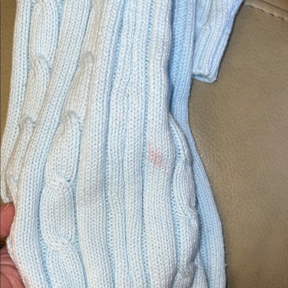 Baby Mode Cable Knit Baby One Piece - Light Blue - Picture 9 of 9